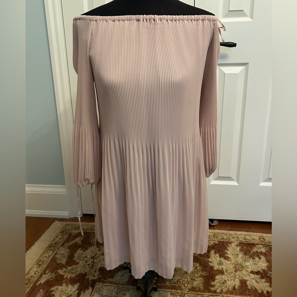 Pink Wilfred Off-the-shoulder Dress